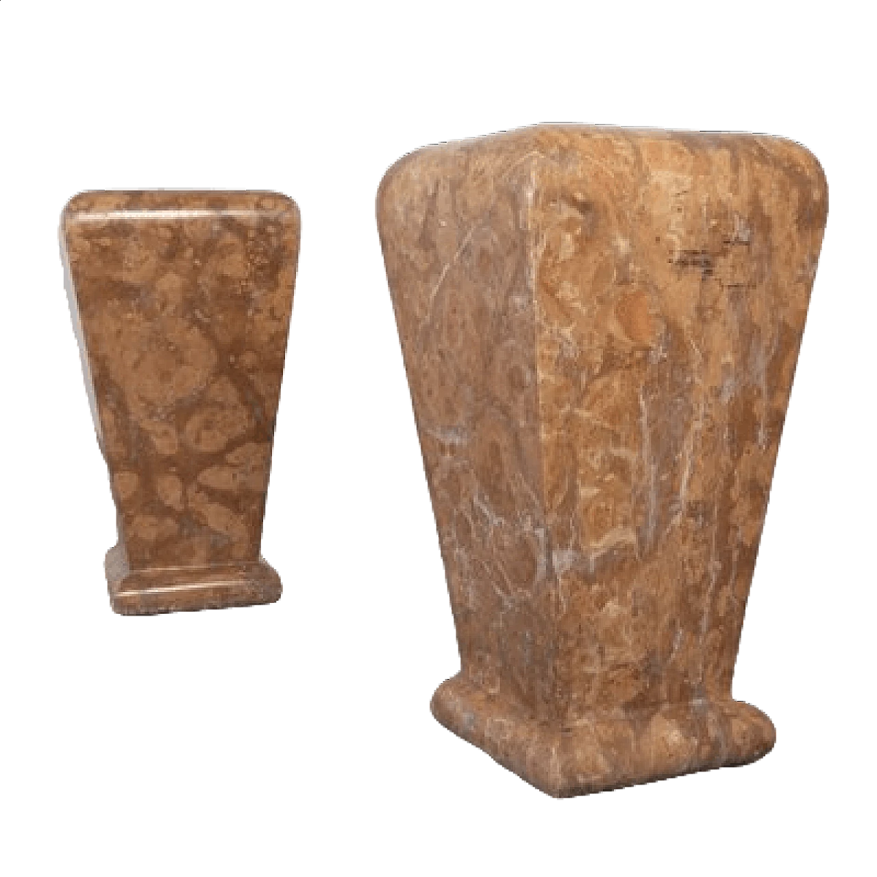 Pair of pedestals in red Verona marble, early 20th century 13