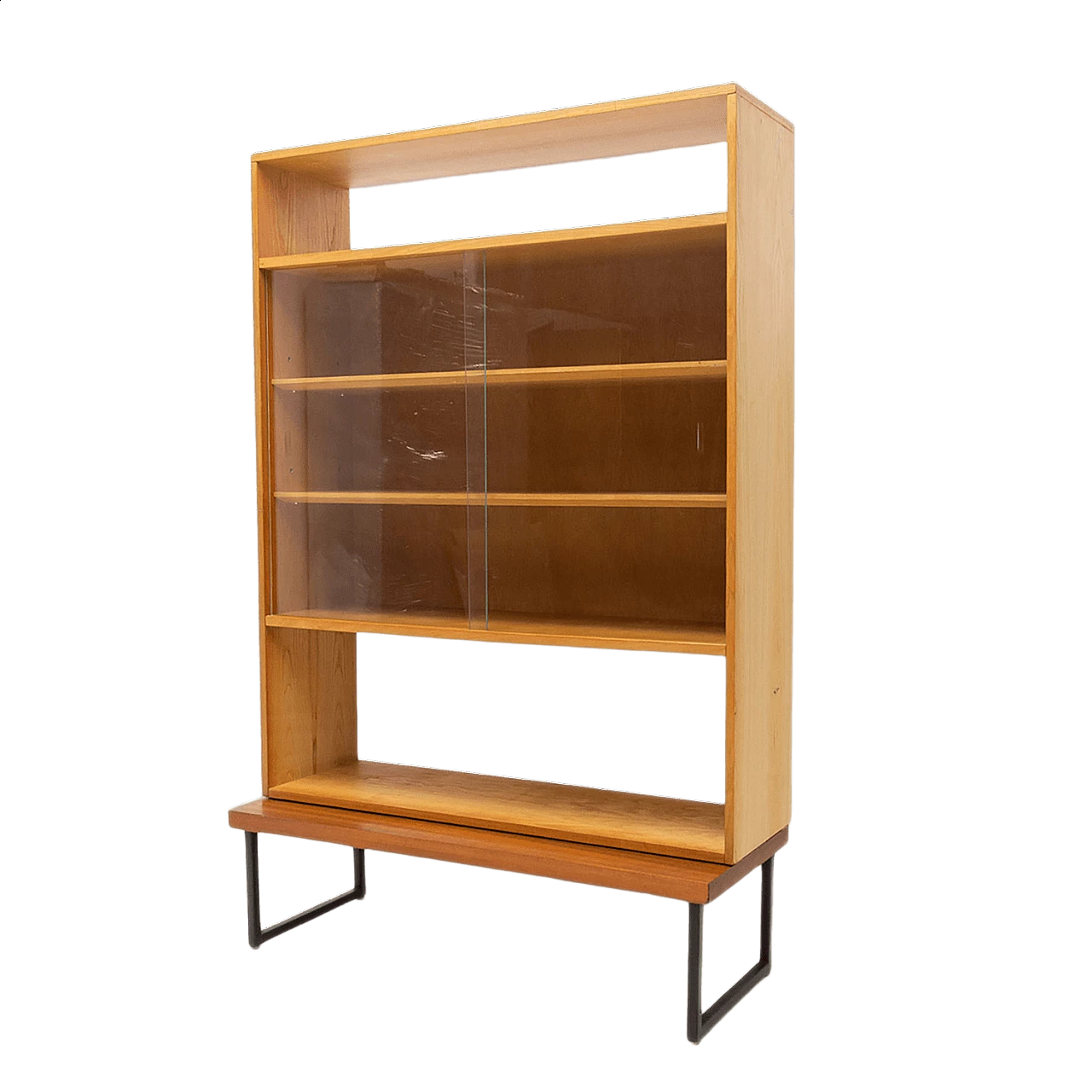 Mahogany bookcase with glass top, 1970s 17