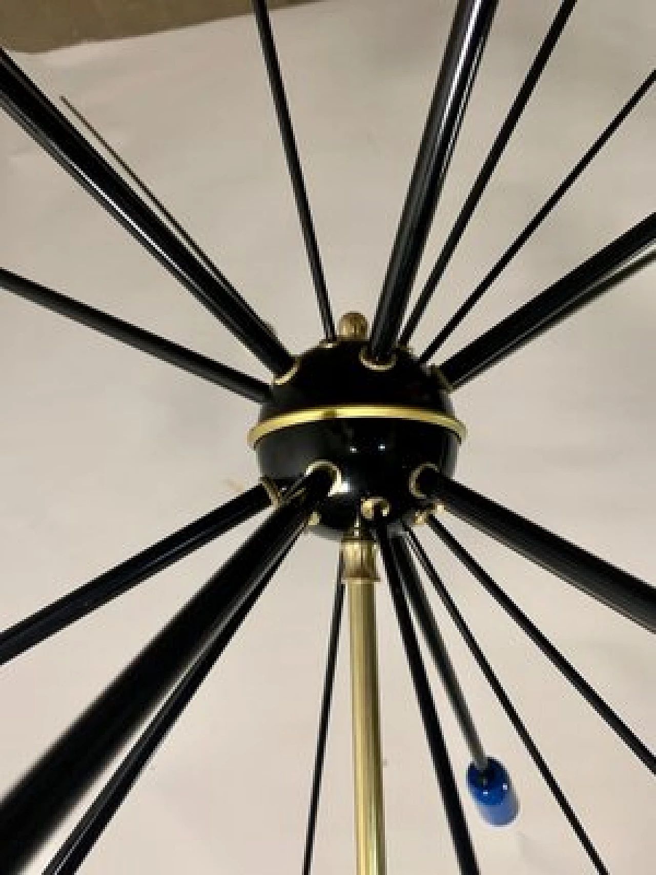 Lampadario Sputnik nero di Stilnovo, anni '40 6