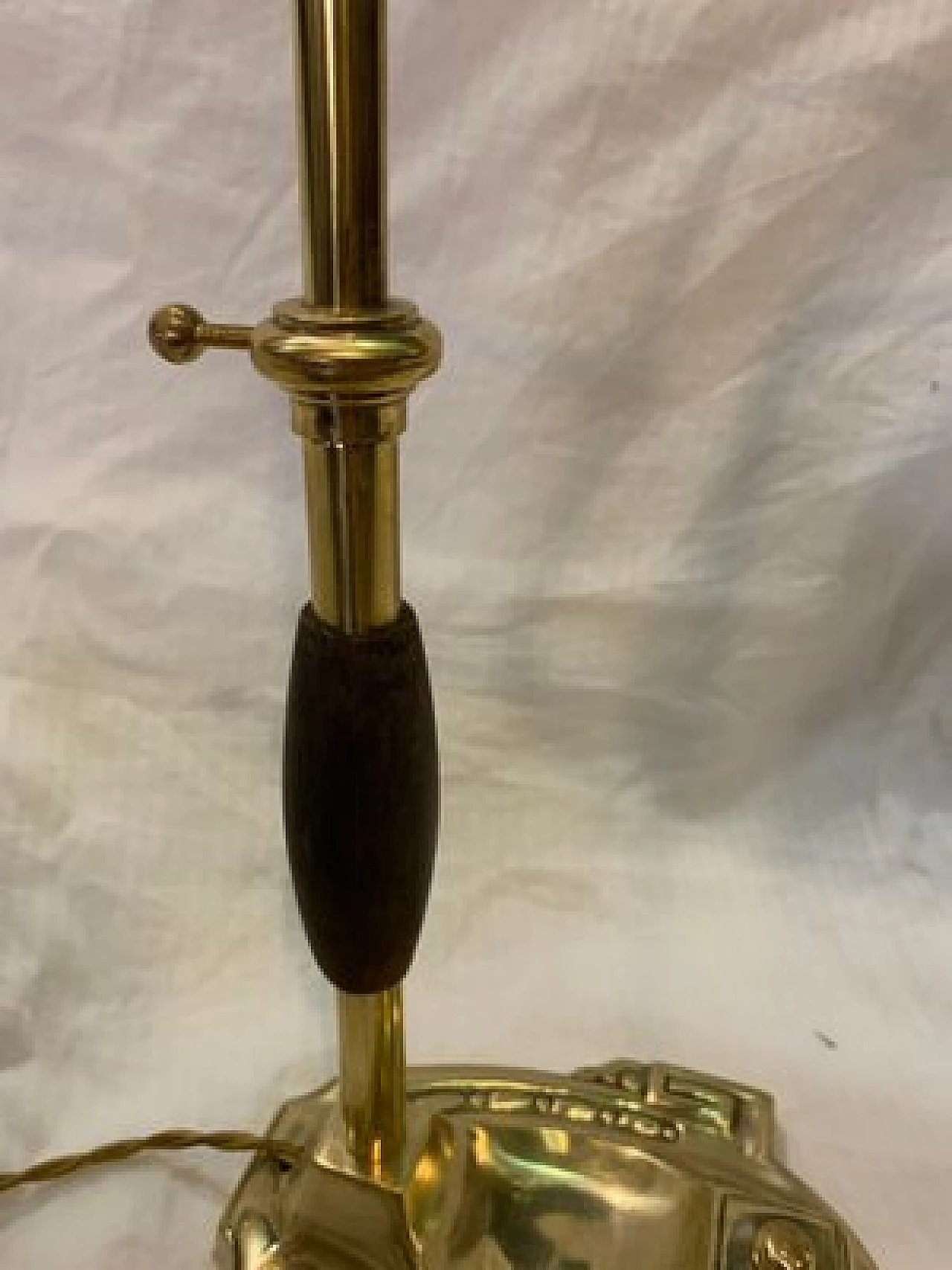 Churchill brass and bronze table lamp, 1920s 6