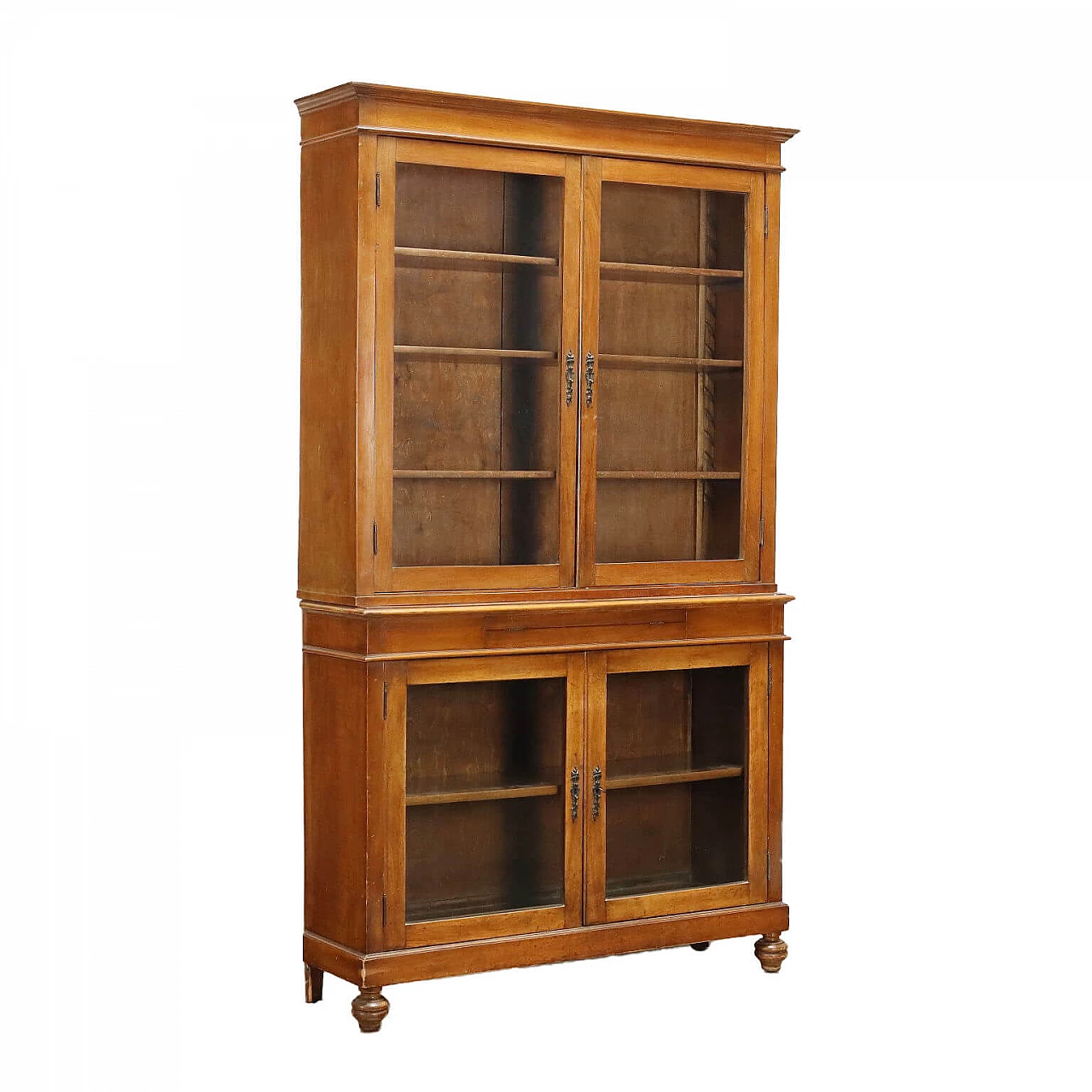 Libreria a doppio corpo in mogano, inizio '900 1