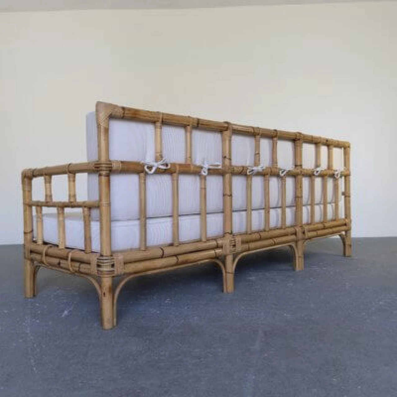 Bamboo sofa, 1970s 3