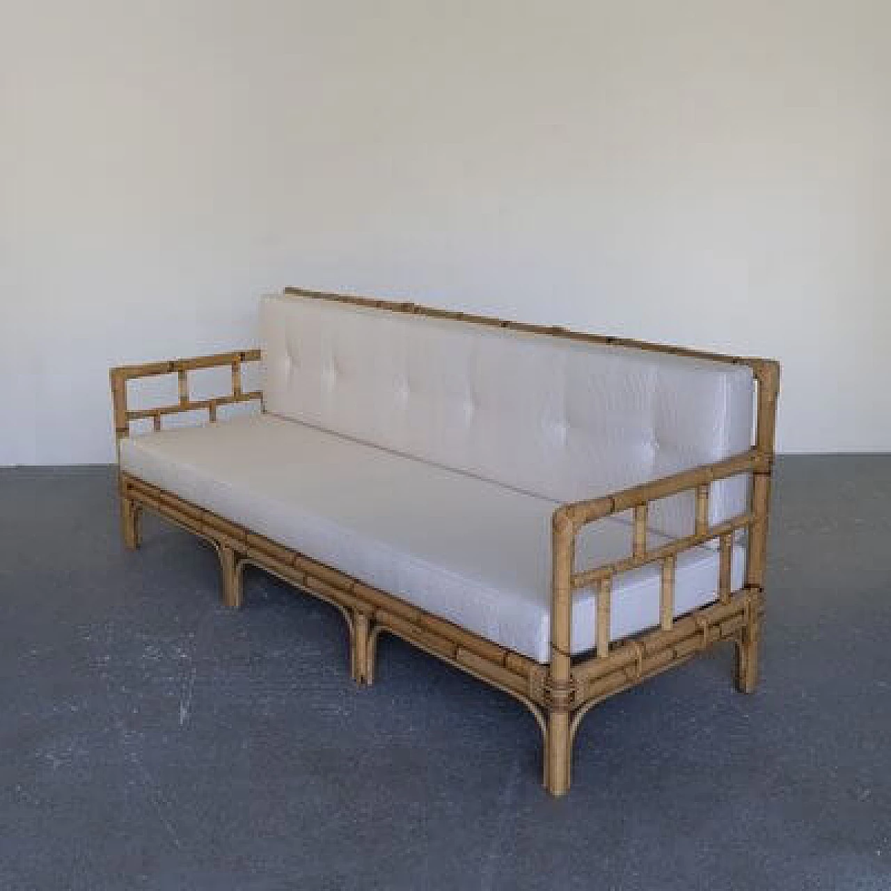 Bamboo sofa, 1970s 7