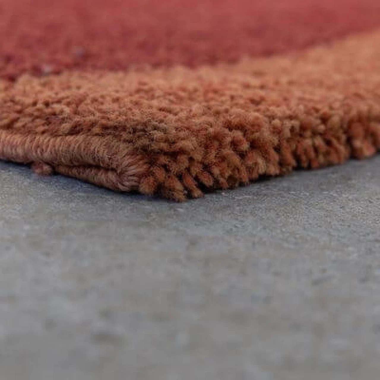 Fabric rug in shades of orange, 1970s 13