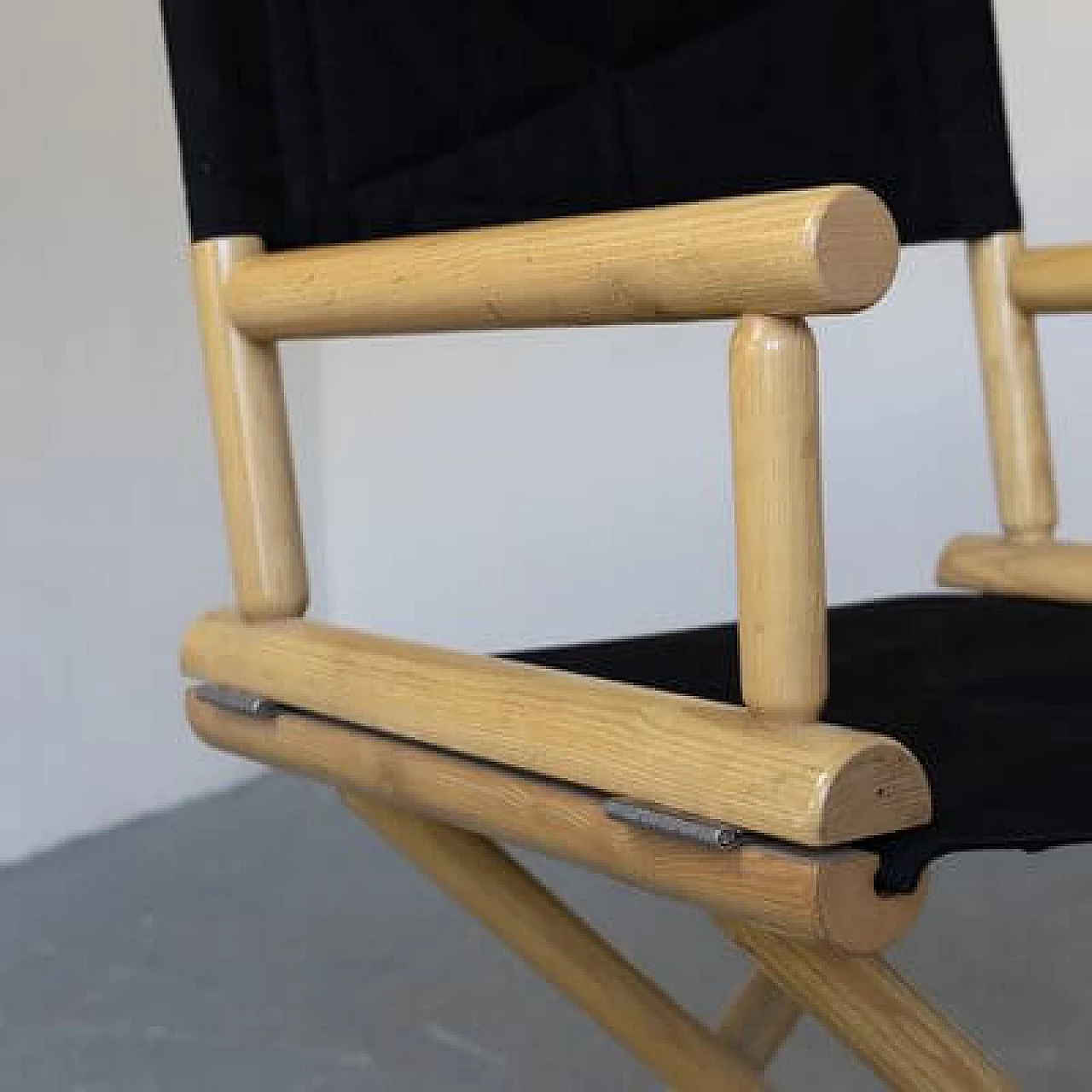 4 Ash and fabric chairs, 1970s 8