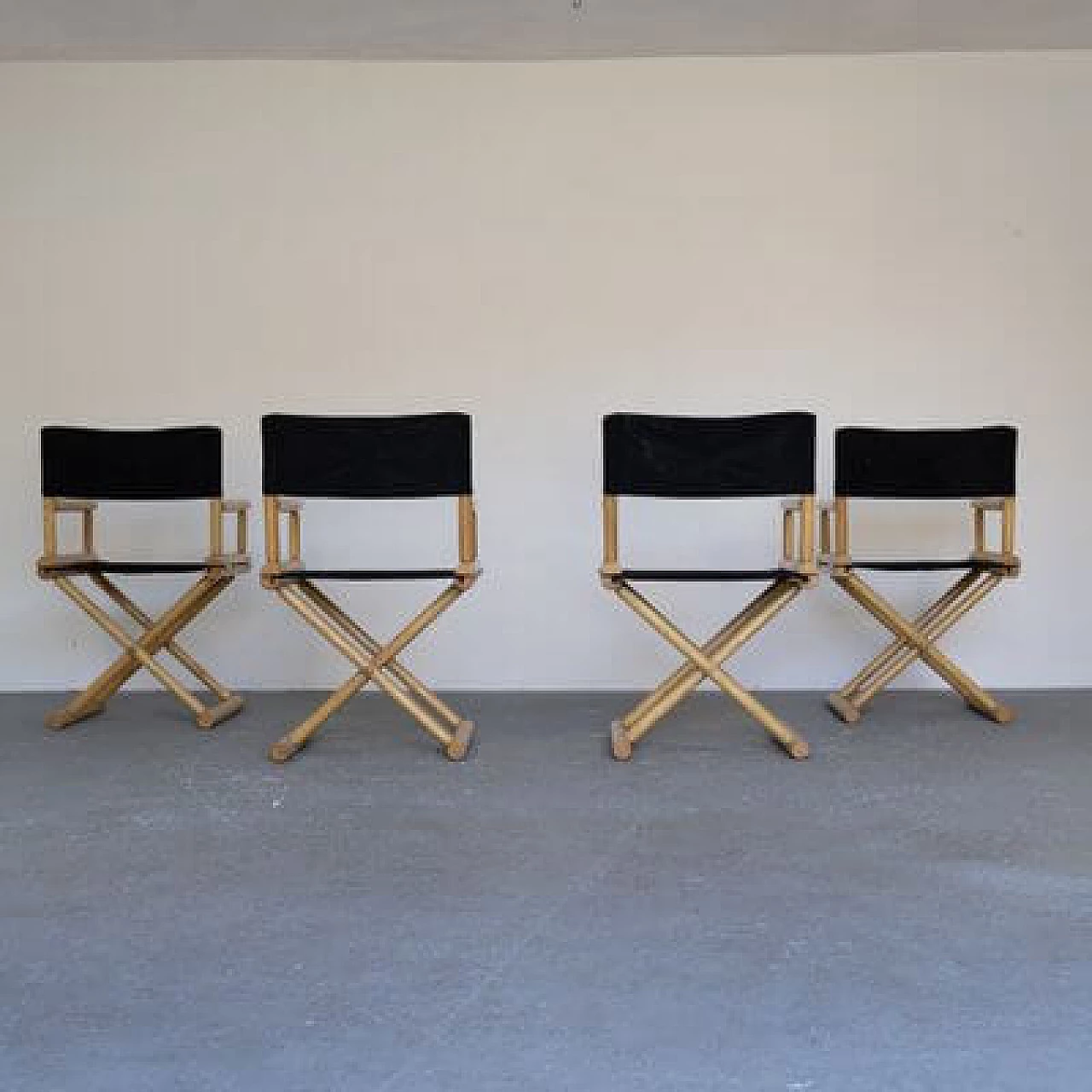 4 Ash and fabric chairs, 1970s 13