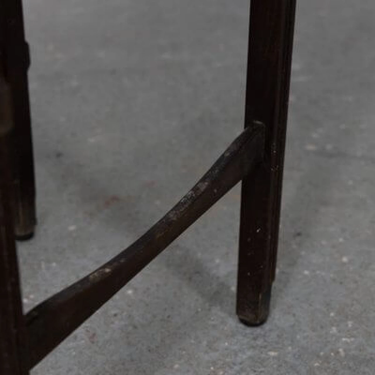 Pair of beech and fabric stools, 1950s 4