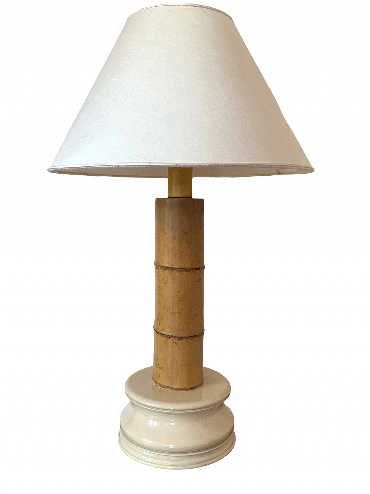 RCM 1867 Ravarini Castoldi bamboo table lamp, 1970s 1