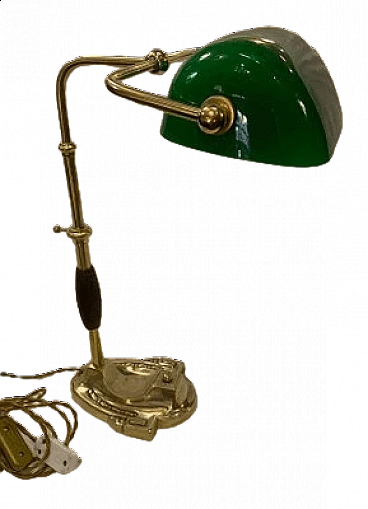 Churchill brass and bronze table lamp, 1920s