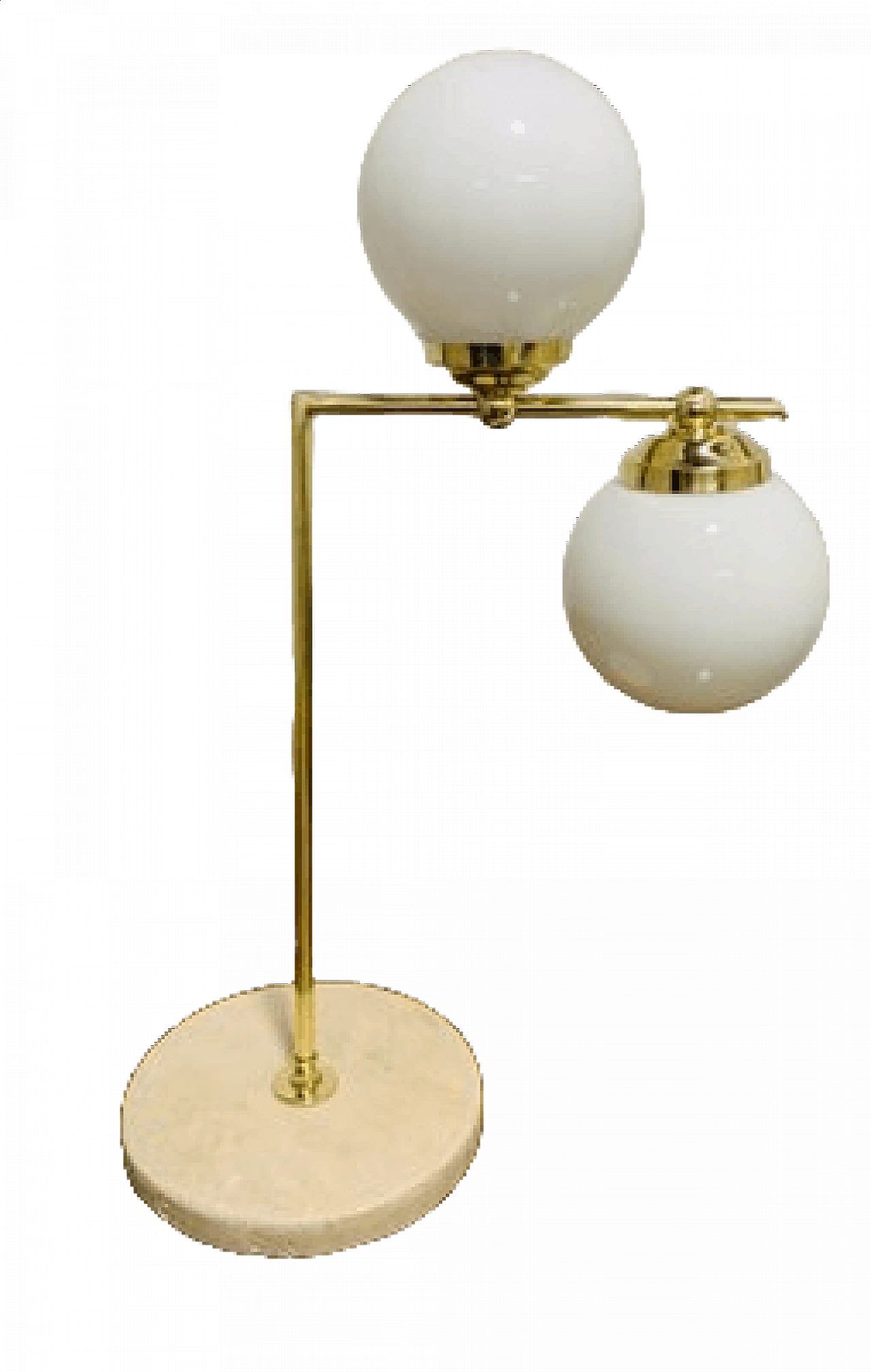 Lampada da tavolo con base in marmo, anni '40 8