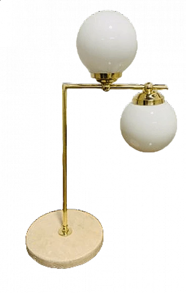 Table lamp with marble base, 1940s