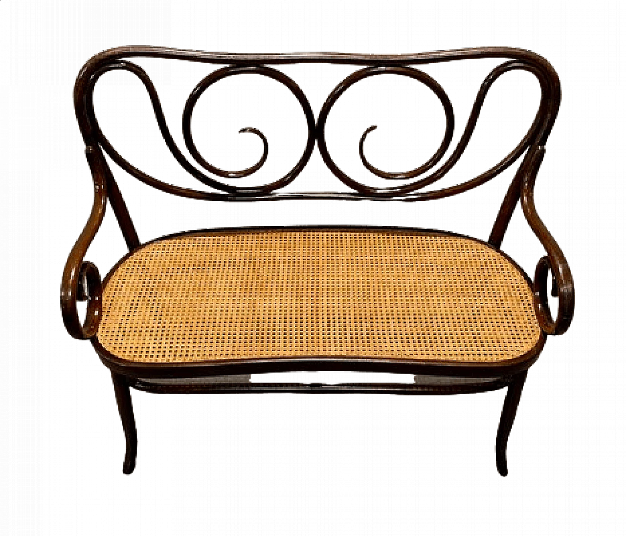 Thonet beech and Vienna straw sofa, 20th century 6