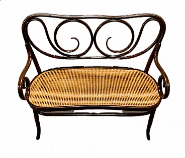 Thonet beech and Vienna straw sofa, 20th century