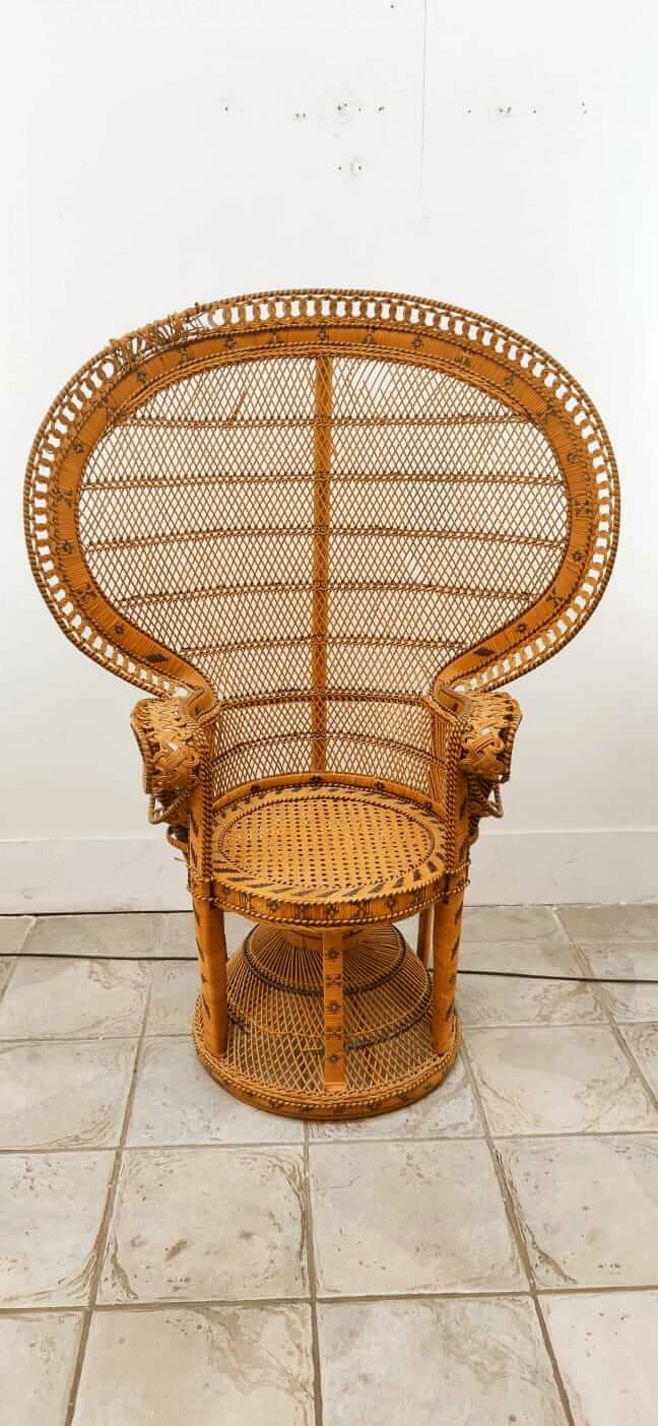 Emmanuelle wicker armchair, 1970s 2