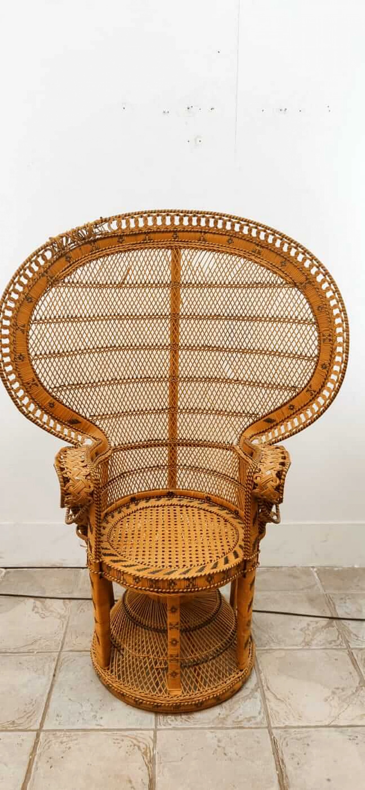 Poltrona in vimini Emmanuelle, anni '70 7