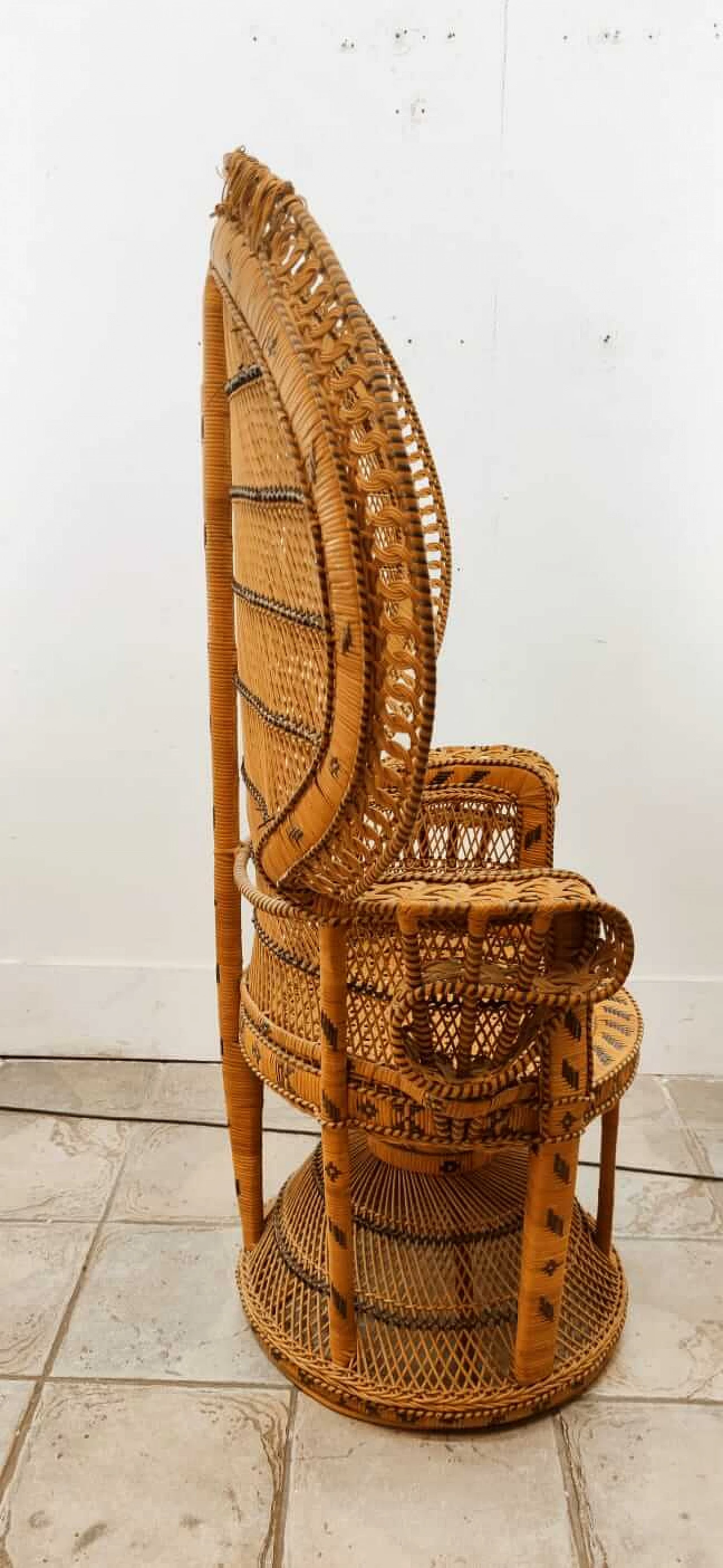 Emmanuelle wicker armchair, 1970s 9