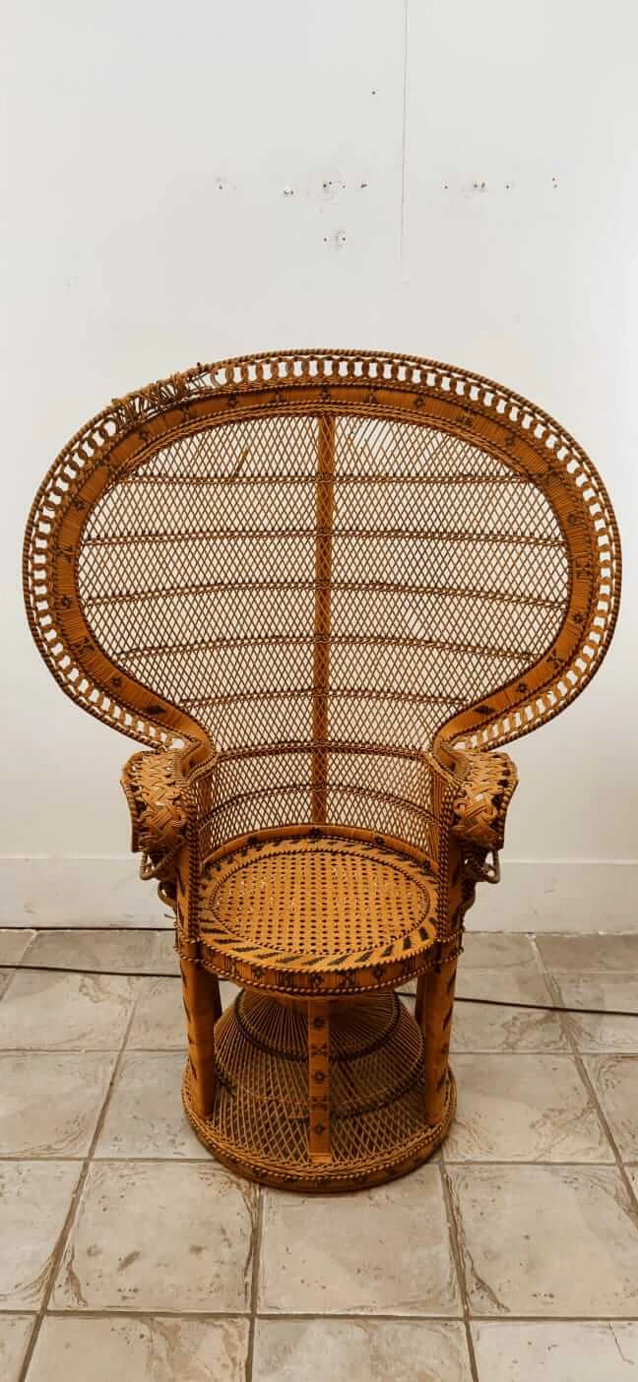 Emmanuelle wicker armchair, 1970s 12