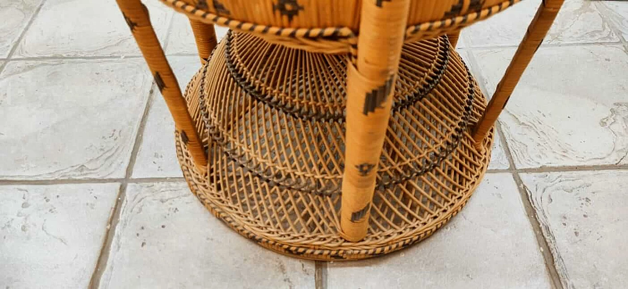 Poltrona in vimini Emmanuelle, anni '70 13