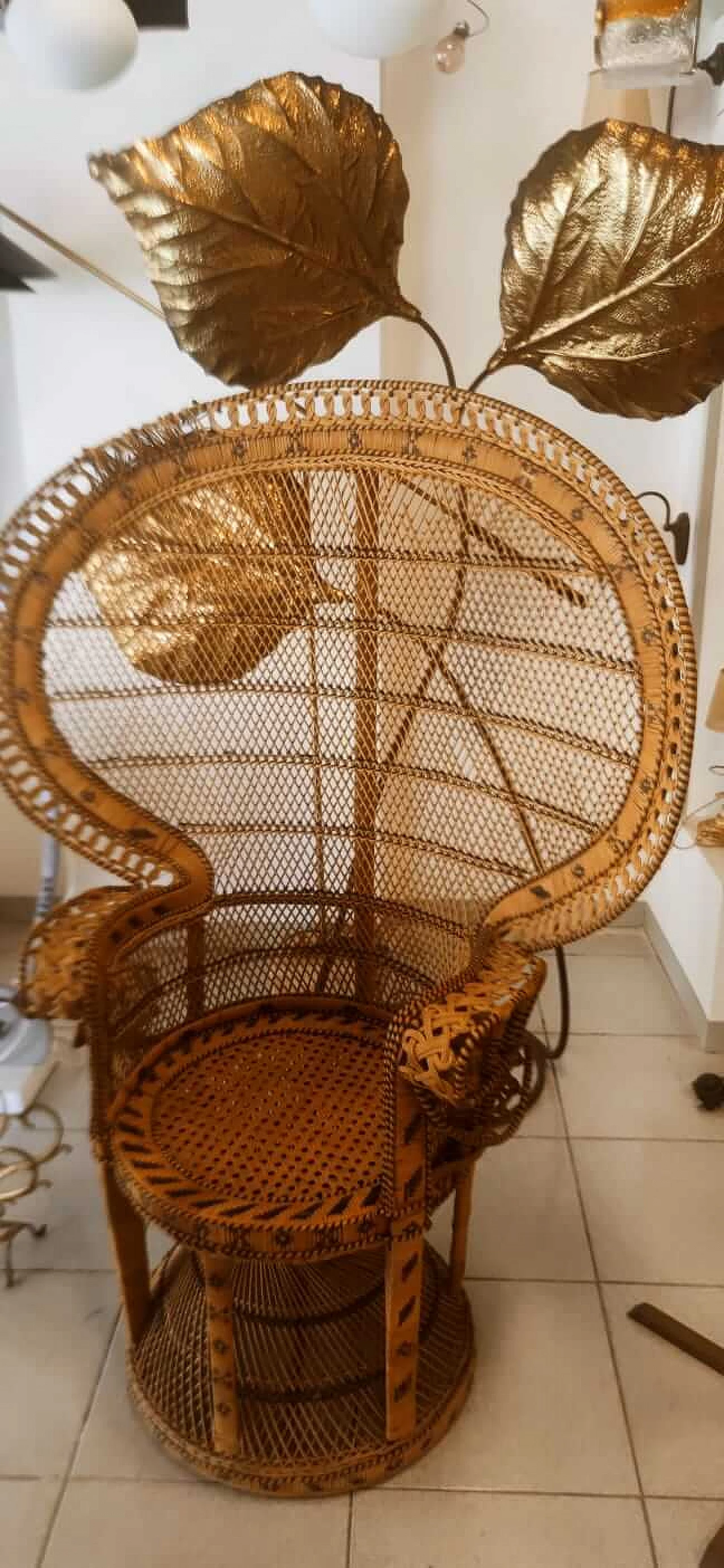 Poltrona in vimini Emmanuelle, anni '70 14