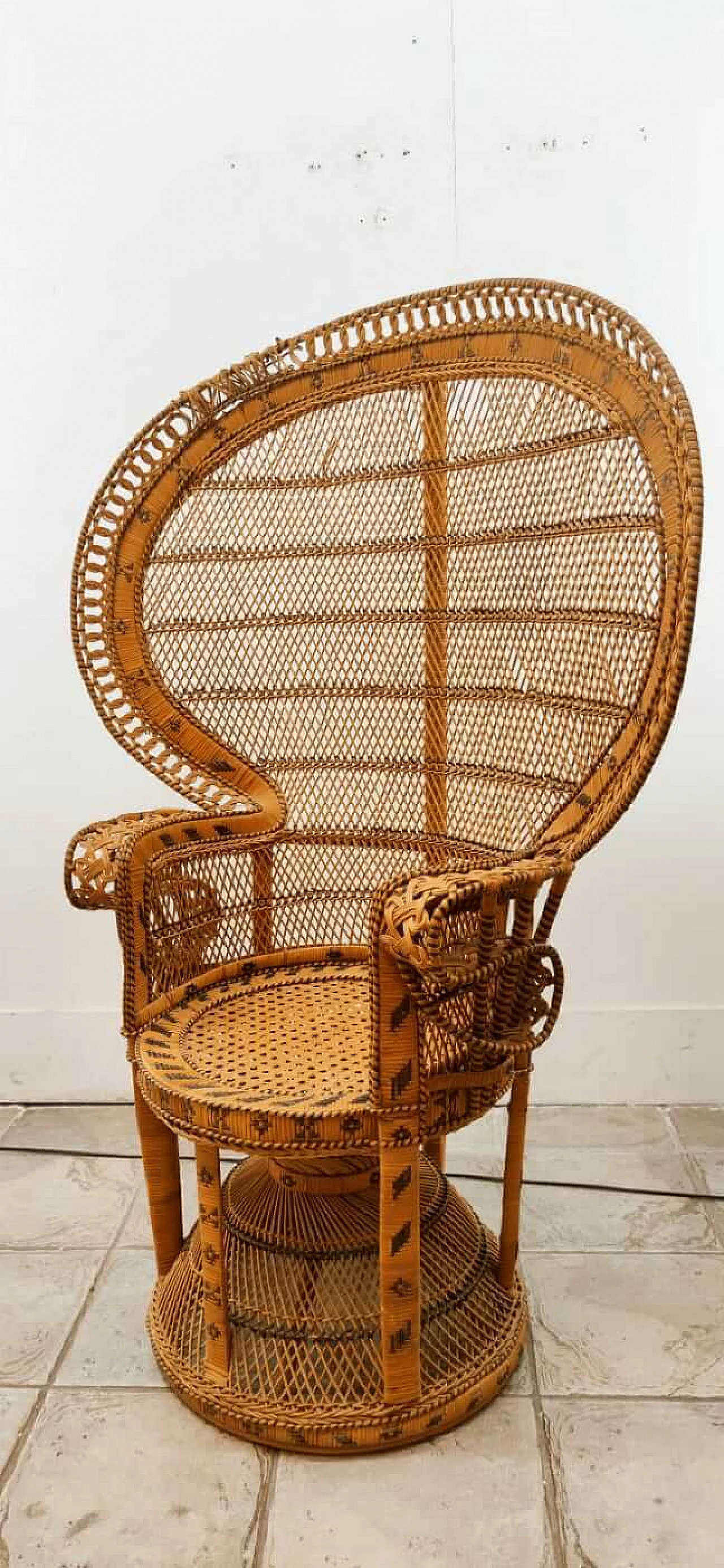 Emmanuelle wicker armchair, 1970s 15