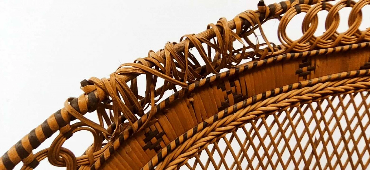 Poltrona in vimini Emmanuelle, anni '70 17