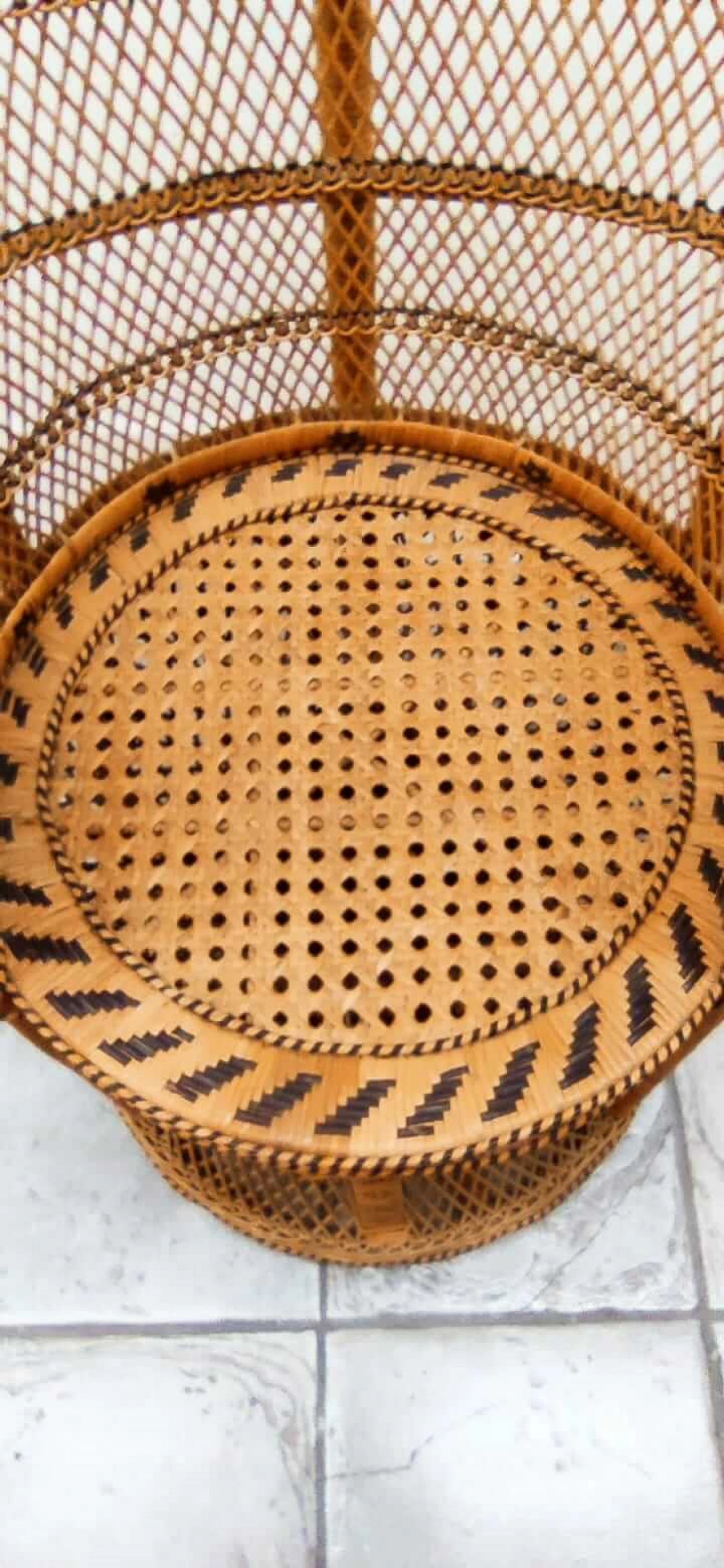 Poltrona in vimini Emmanuelle, anni '70 18