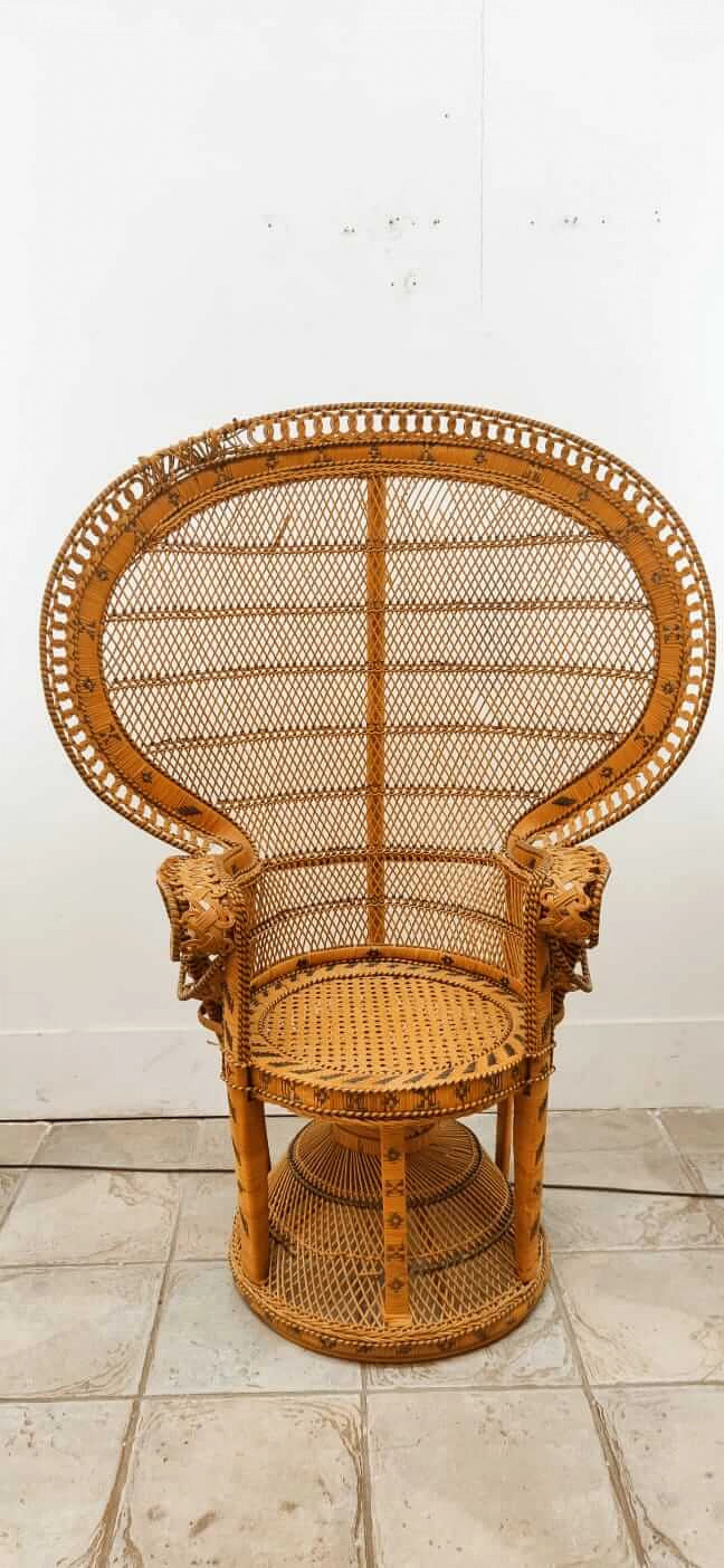 Emmanuelle wicker armchair, 1970s 19