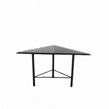 Angoliera con ripiano in pelle, anni '80