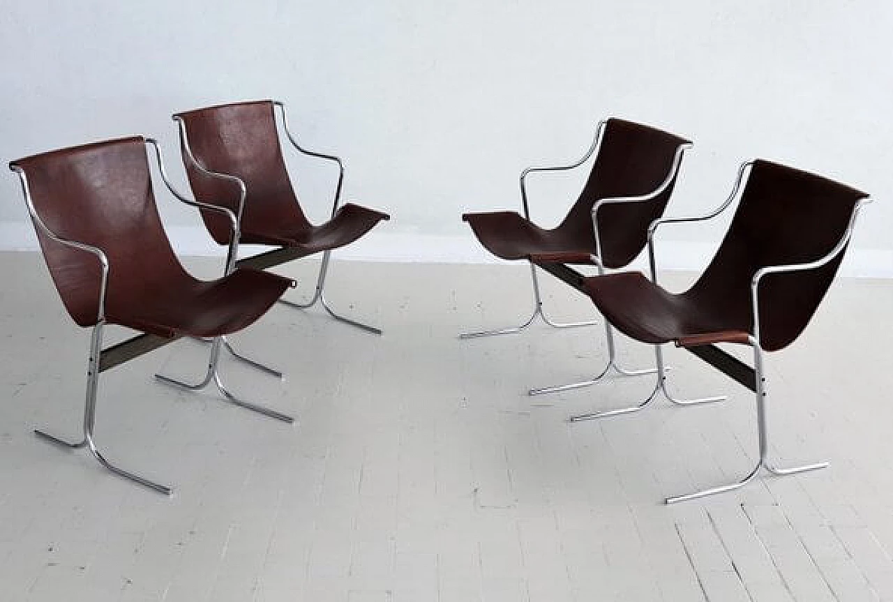 4 Armchairs by Ross Littell for ICF De Padova, 1960s 2
