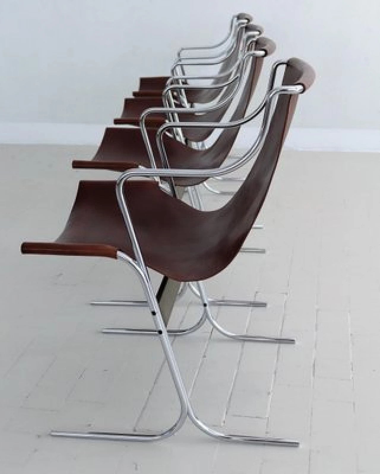4 Armchairs by Ross Littell for ICF De Padova, 1960s 5