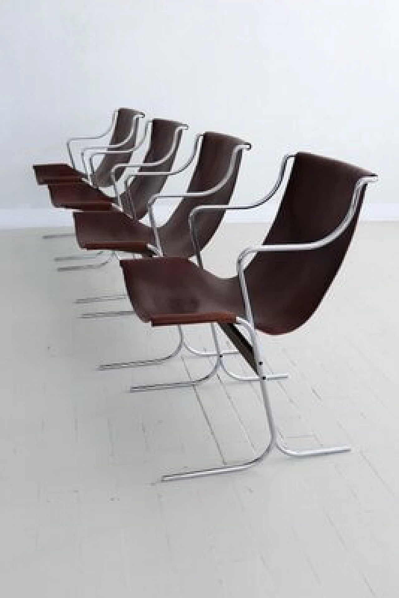 4 Armchairs by Ross Littell for ICF De Padova, 1960s 6