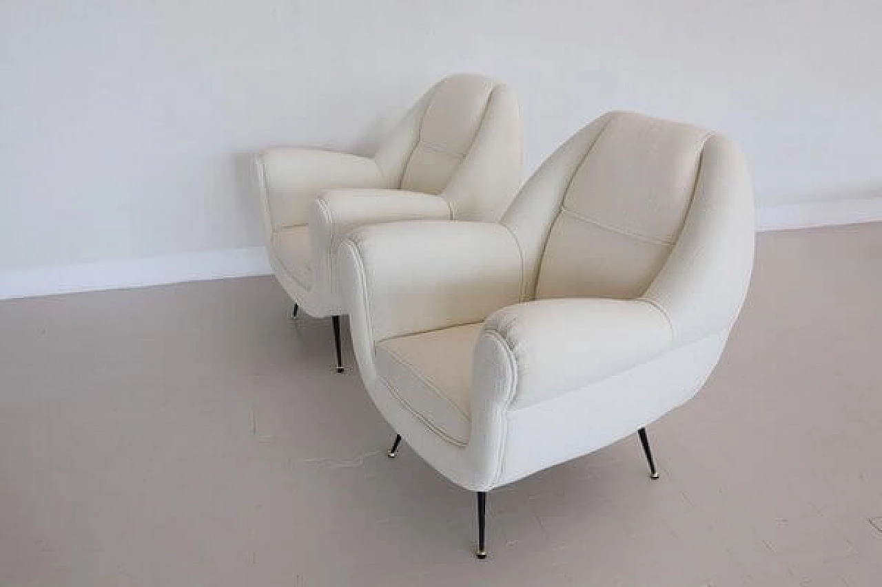Pair of armchairs attributed to Gigi Radice, 1960s 5