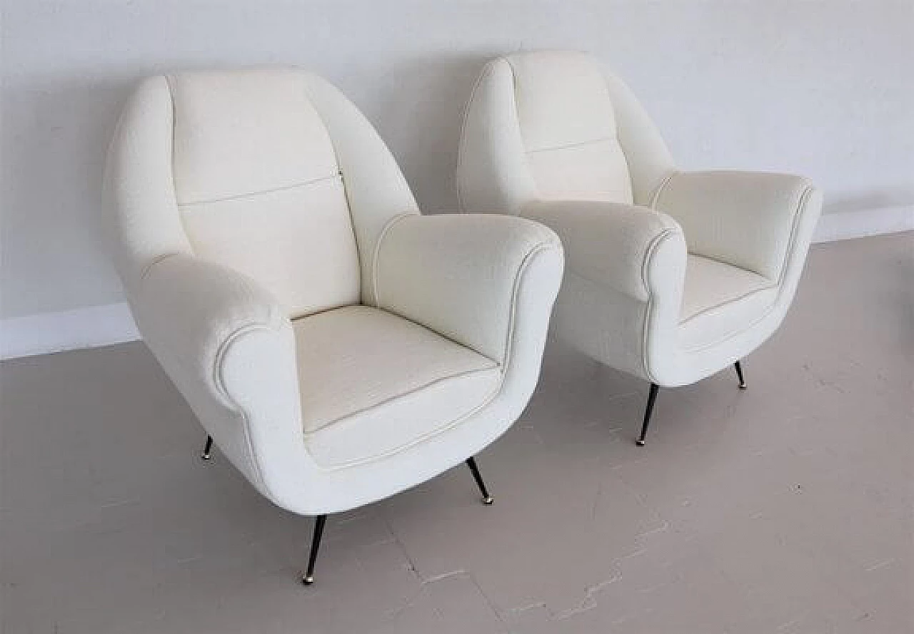 Pair of armchairs attributed to Gigi Radice, 1960s 6