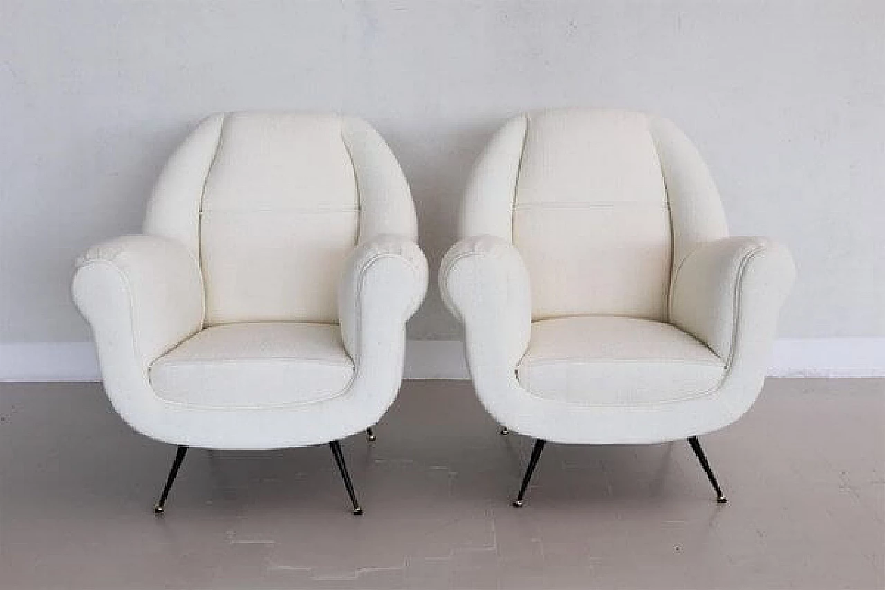 Pair of armchairs attributed to Gigi Radice, 1960s 7