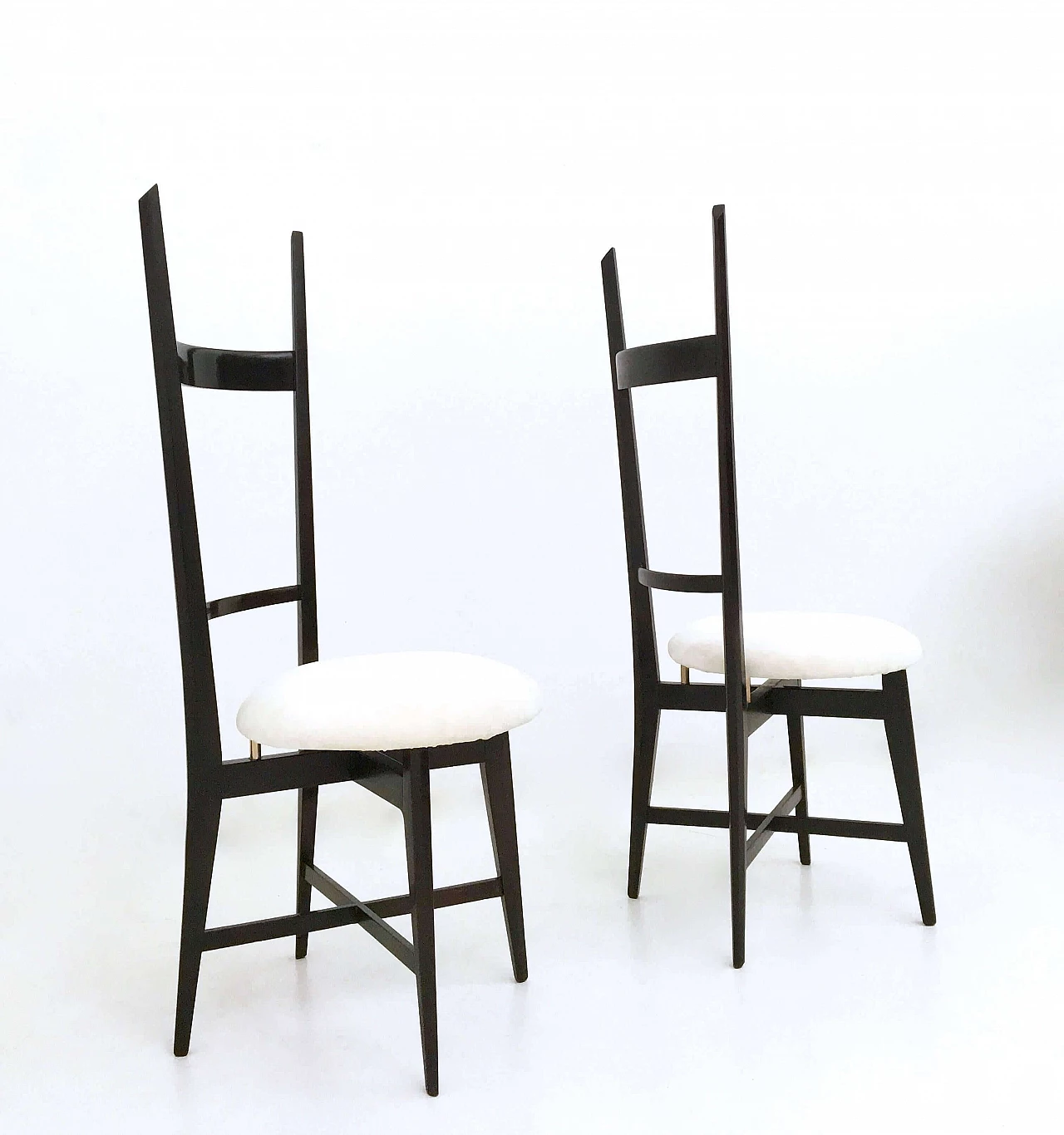 Coppia di sedie chiavarine nello stile di Parisi, anni '50 7