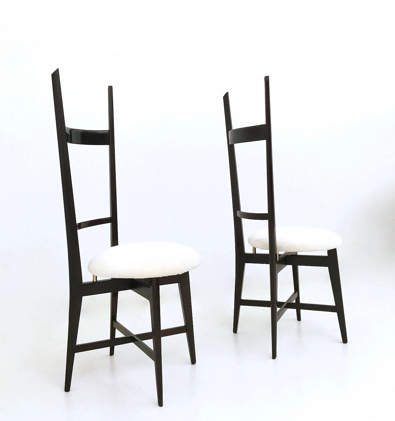 Pair of Chiavarine chairs in the style of Parisi, 1950s 7
