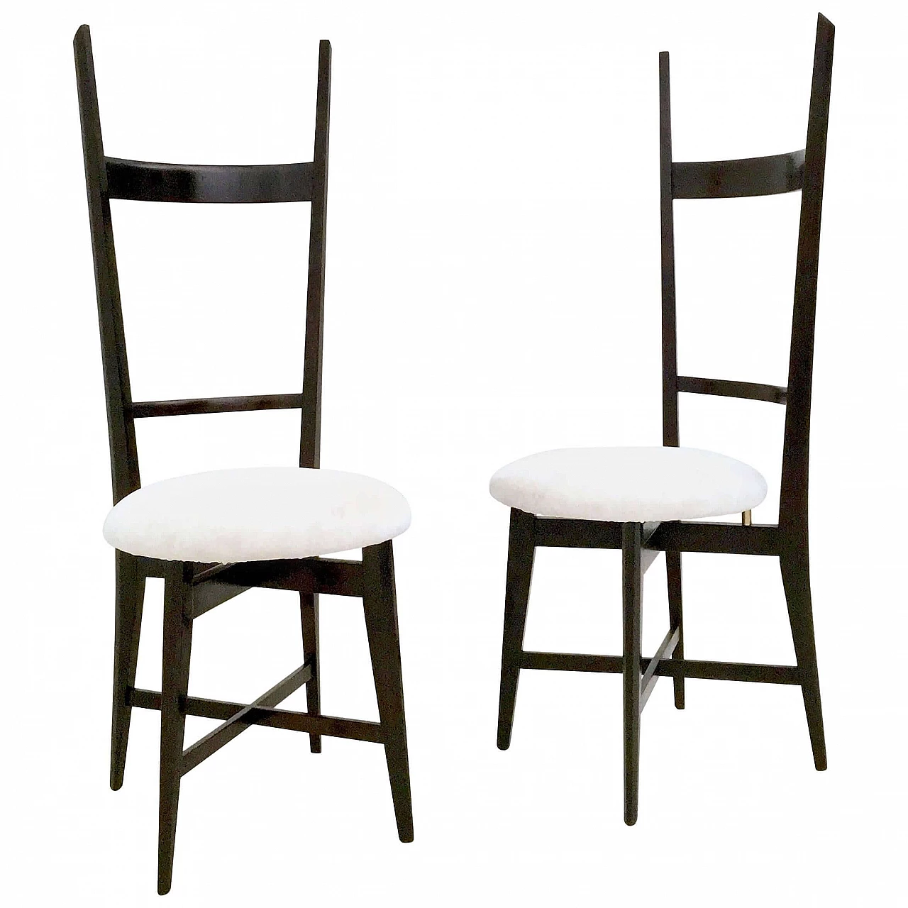 Pair of Chiavarine chairs in the style of Parisi, 1950s 8