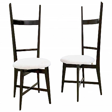 Pair of Chiavarine chairs in the style of Parisi, 1950s