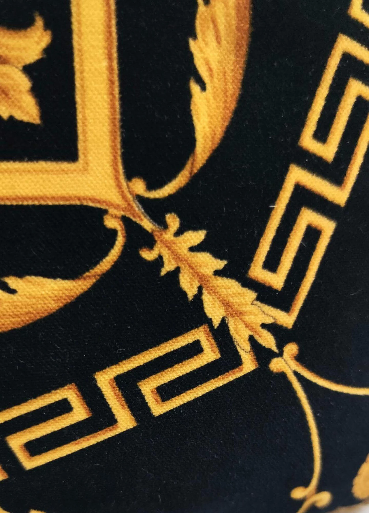 Pair of black cushions by Gianni Versace, 1980s 1