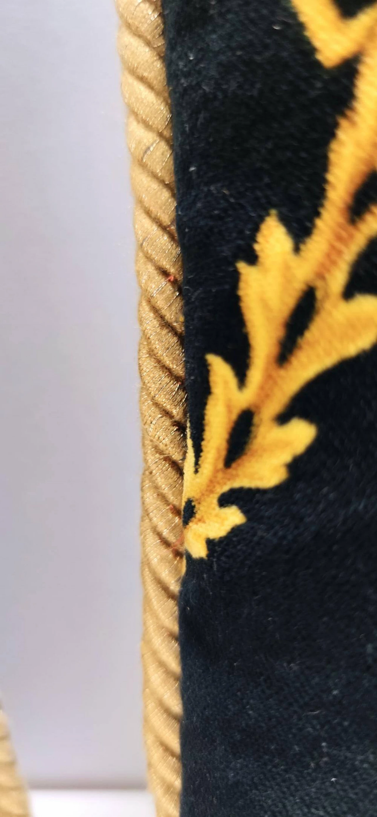 Pair of black cushions by Gianni Versace, 1980s 2