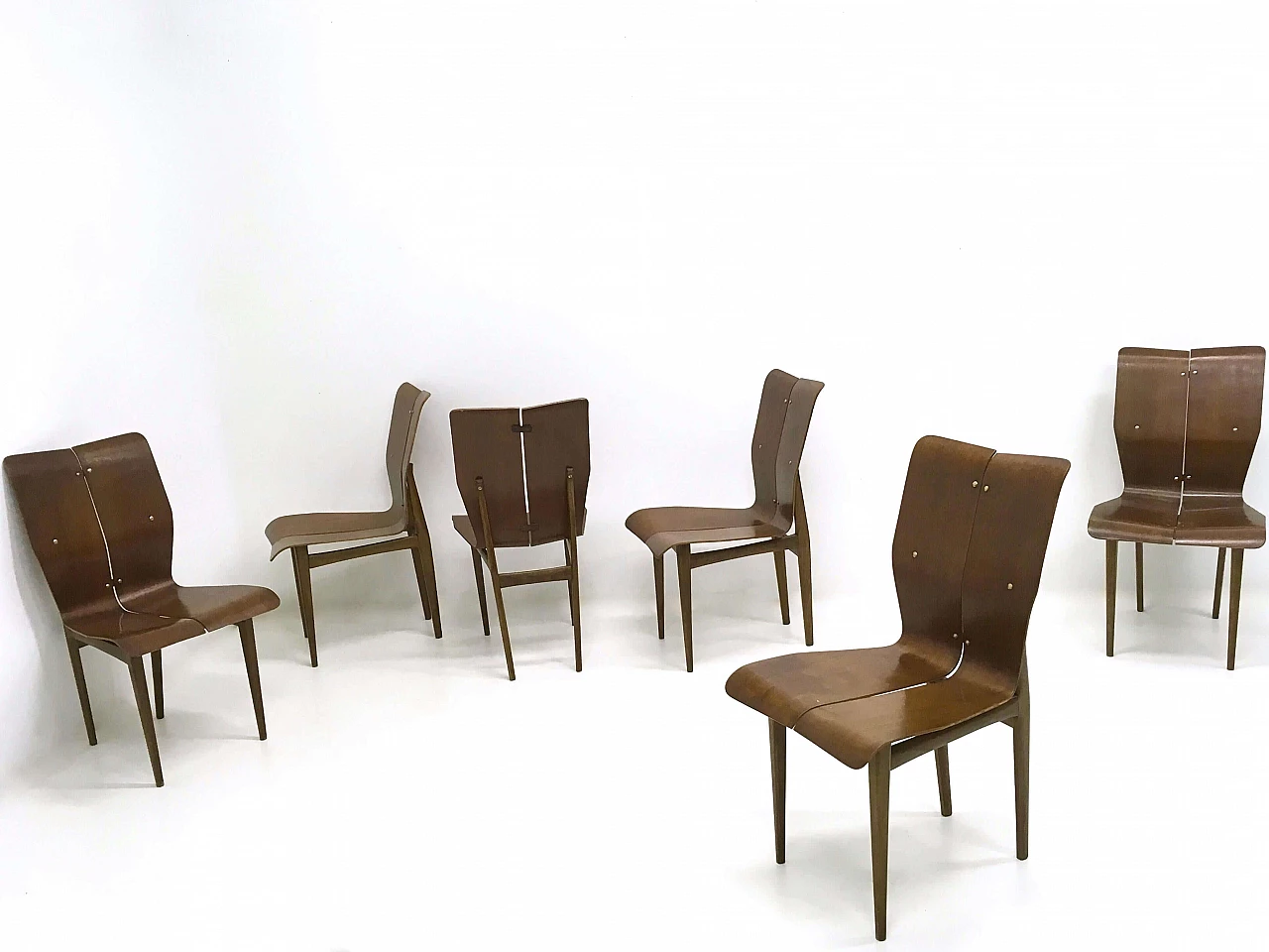 6 Bentwood chairs in the style of Ilmari Tapiovaara, 1950s 10