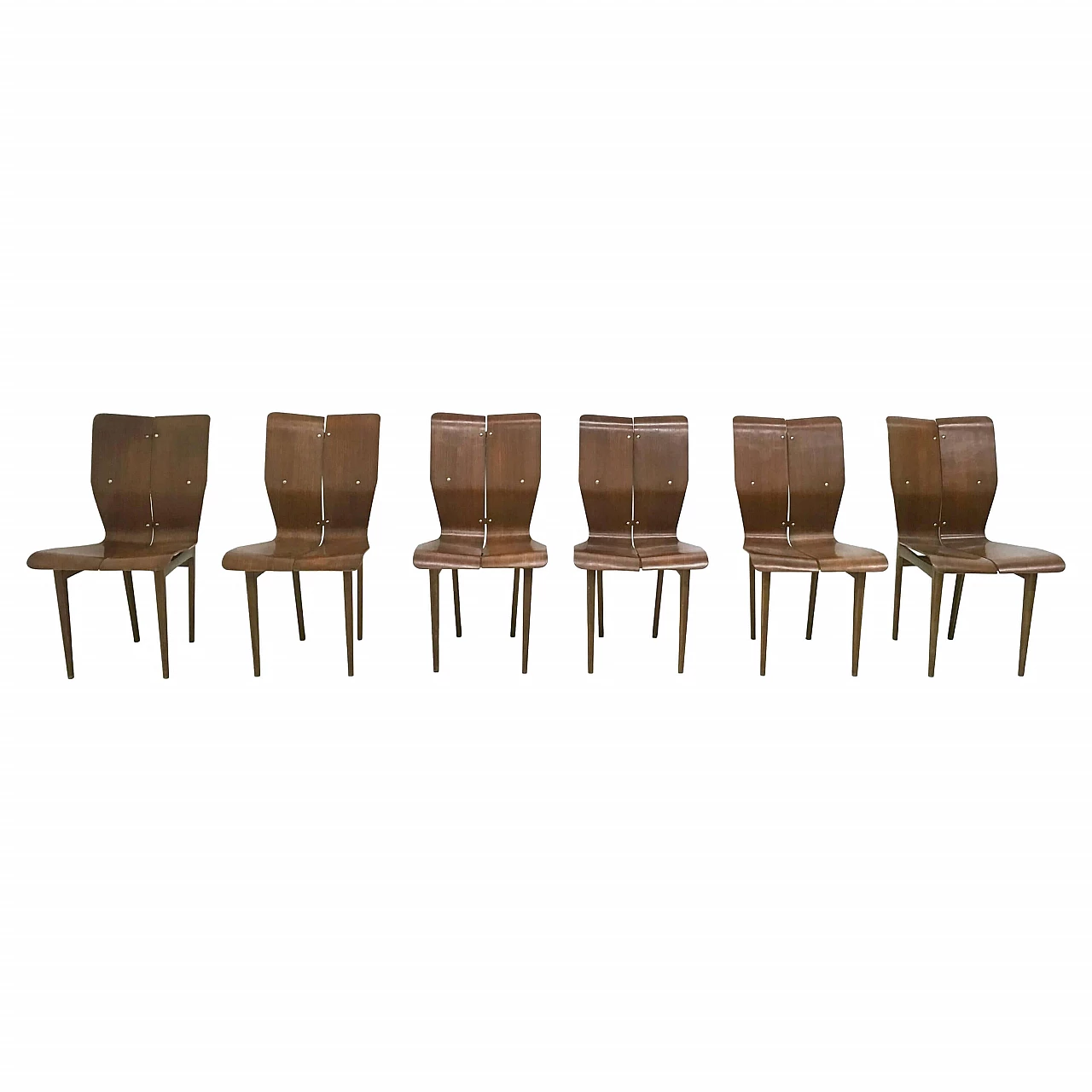 6 Bentwood chairs in the style of Ilmari Tapiovaara, 1950s 11