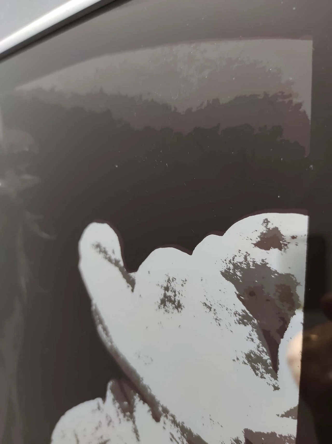 Serigraph on mirror with photo of David Hamilton, 1970s 1