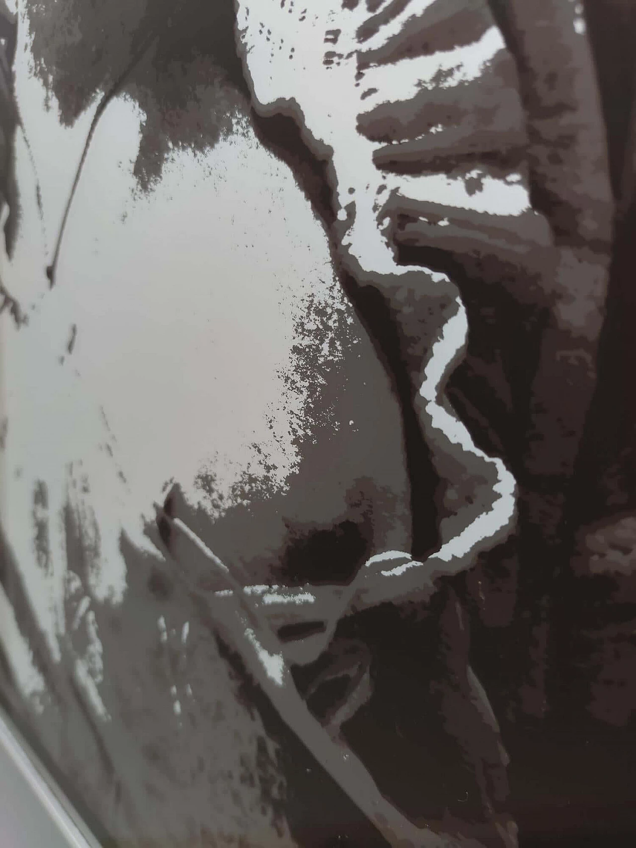 Serigraph on mirror with photo of David Hamilton, 1970s 2