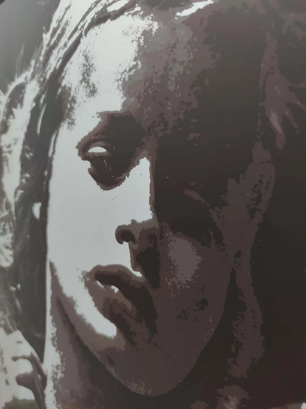 Serigraph on mirror with photo of David Hamilton, 1970s 4