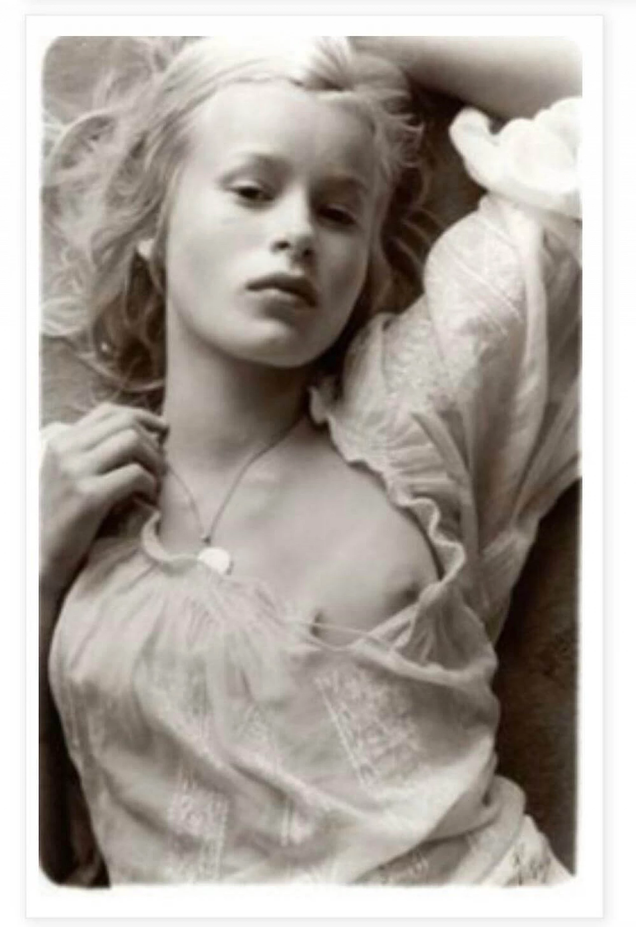 Serigraph on mirror with photo of David Hamilton, 1970s 7