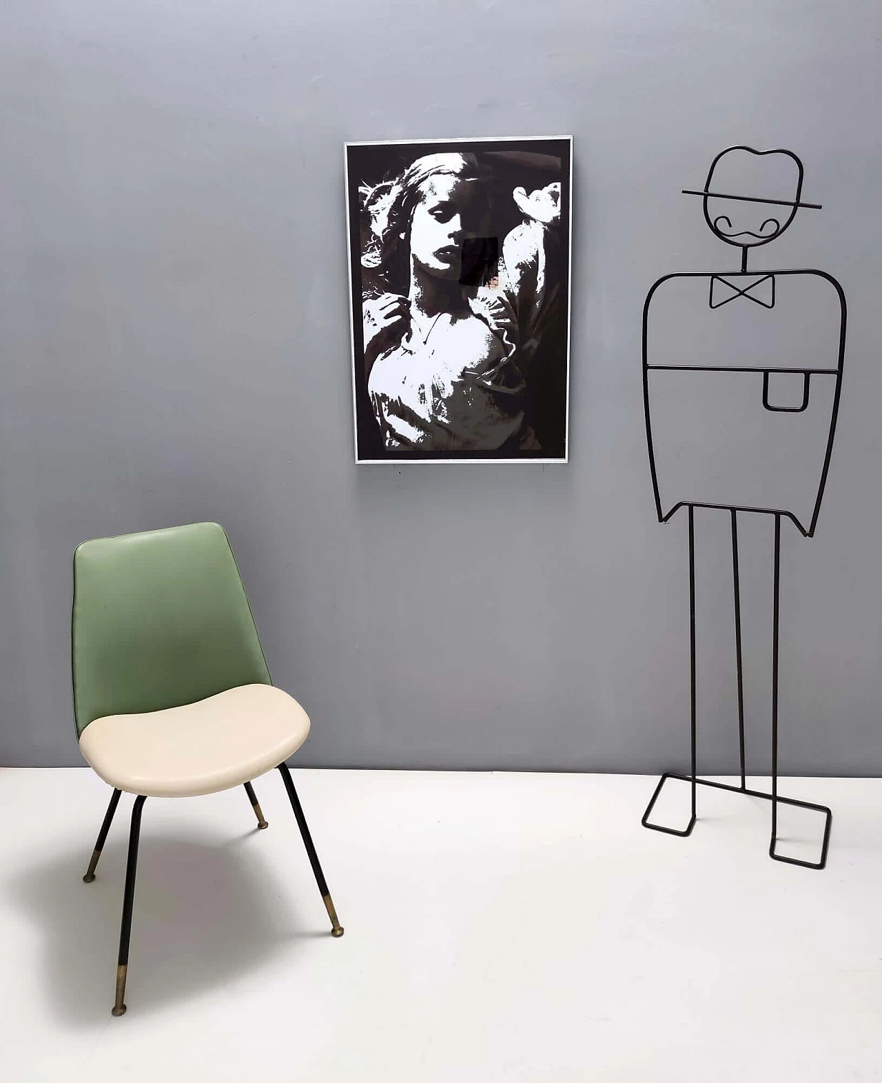 Serigraph on mirror with photo of David Hamilton, 1970s 9