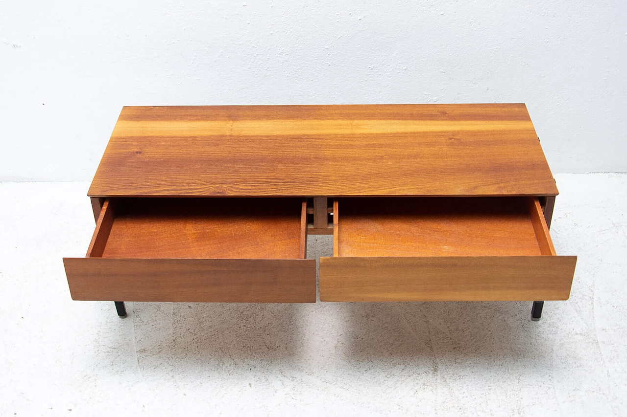 Mahogany side table with iron structure, 1970s 3