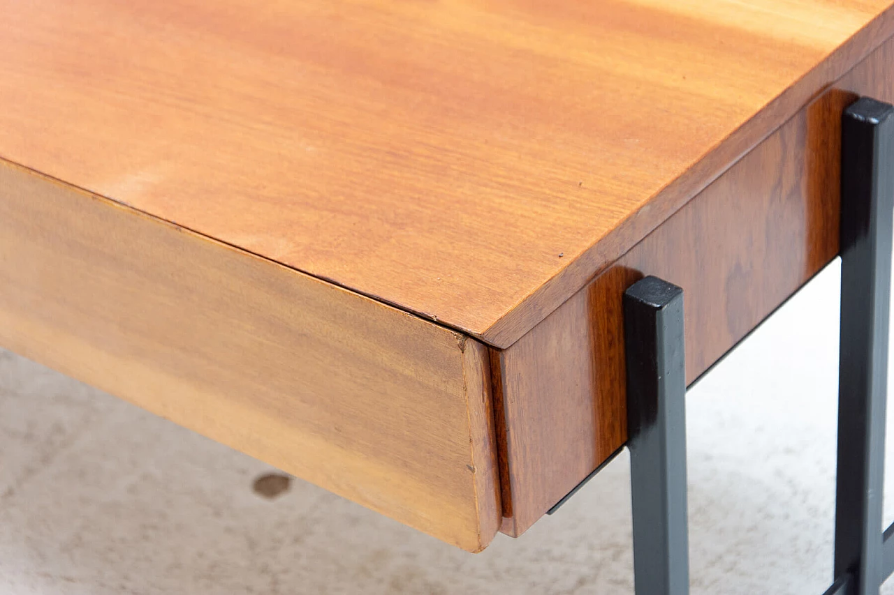 Mahogany side table with iron structure, 1970s 7