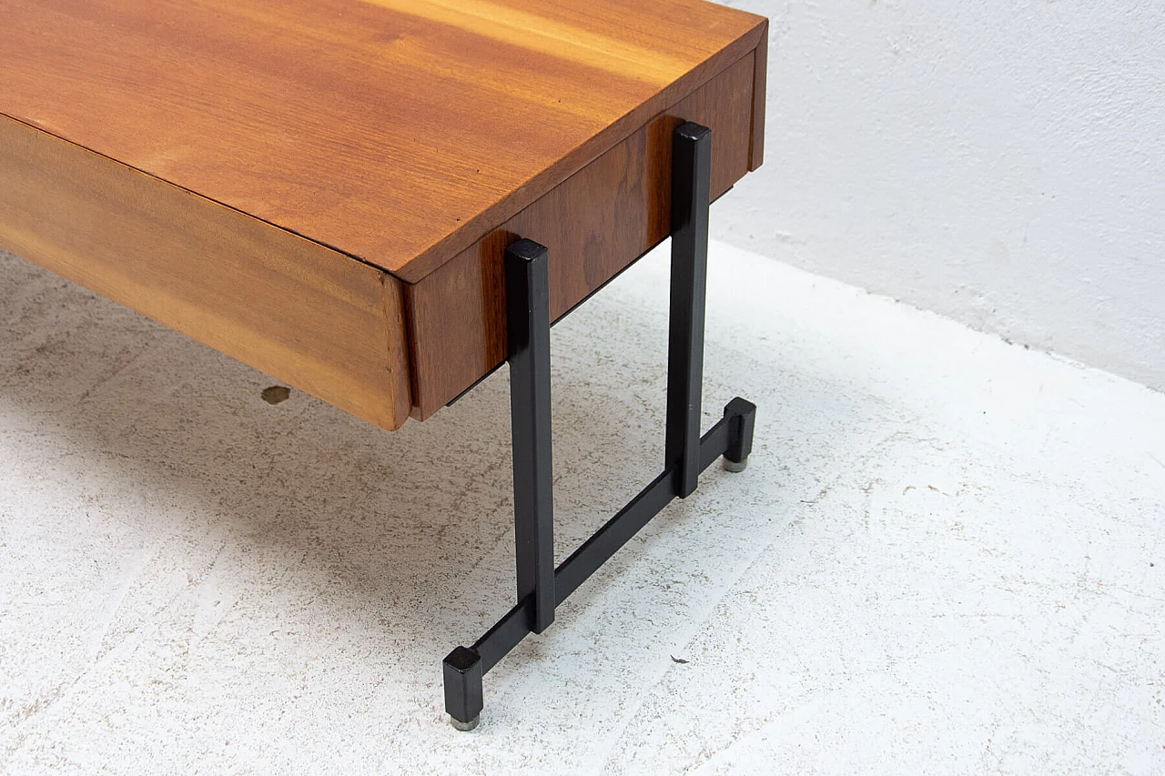 Mahogany side table with iron structure, 1970s 8